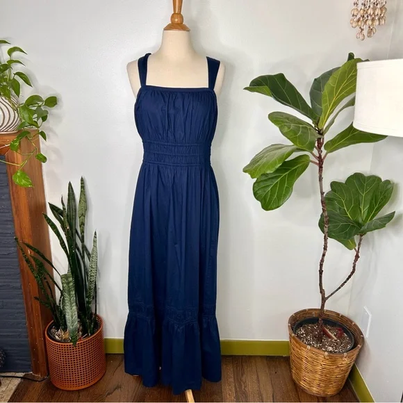 NWT Loft Navy Blue Maxi Dress - Picture 2 of 7